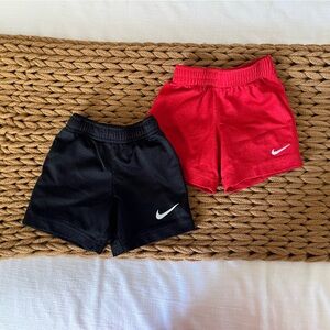 Nike Kids Red and Black Shorts